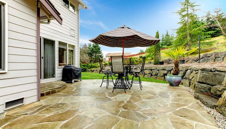 Beautifully Textured and Patterned Concrete Patios in Missoula, MT